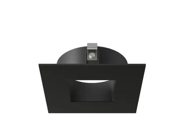 DMF Lighting M4TSPBKFL M-Series 4" Square Pinhole Flangeless Trim - Black