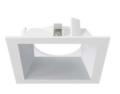 DMF Lighting M4TSQCW M-Series 4" Round on Square Clear Diffuse Trim, White