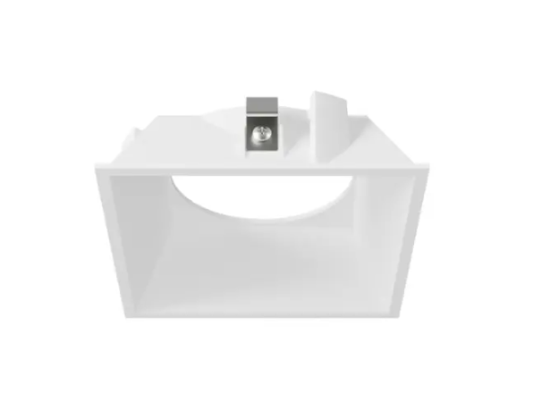 DMF Lighting M4TSQWHFL M-Series 4" Round on Square Flangeless Trim - White