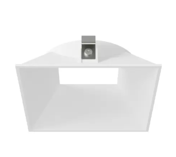 DMF Lighting M4TSSWHFL M-Series 4" Square on Square Flangeless Trim, White