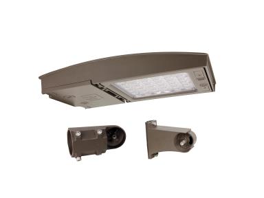 MaxLite M75UC4N-WCSB2CR LED Outdoor Flood Area Light ,Watt 42/55/75W, Changeable Lens 4N, 120-277V, CCT 3000K/4000K/5000K, Flexible Arm & Slipfitter Mount, C-max Ready