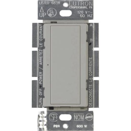 Lutron MA-S8AM-GR Maestro Single Pole/Multi-Location Switch, 8A Light, 3A Fan, Gray Finish