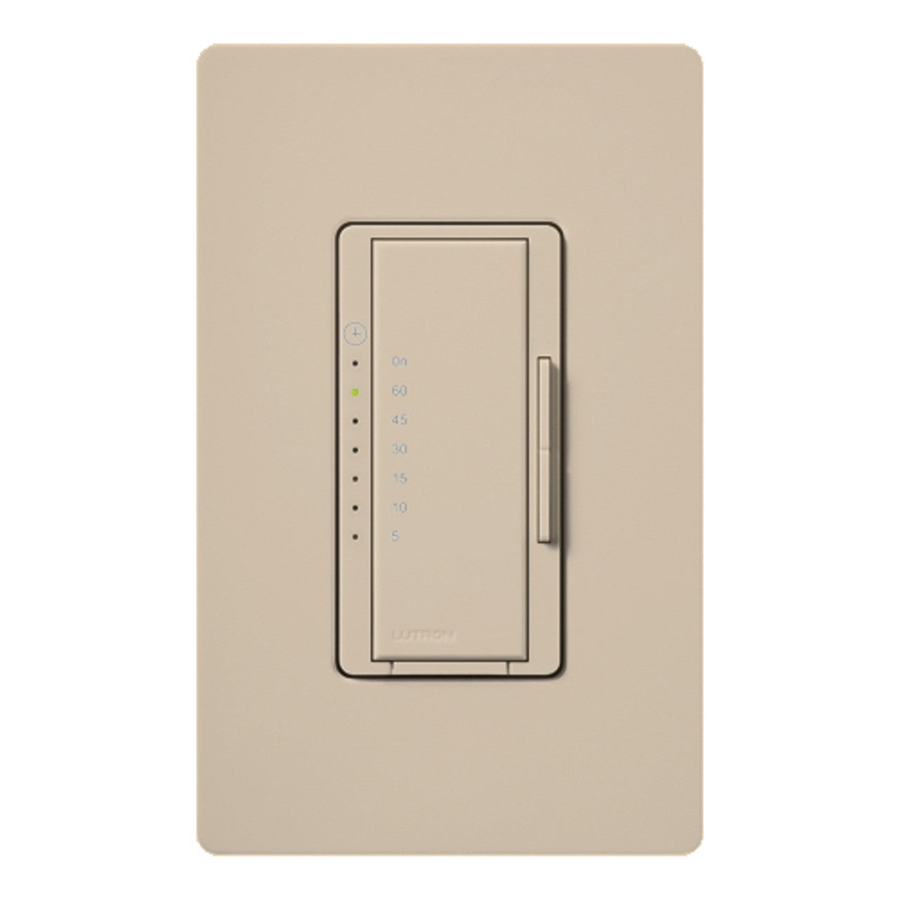 Lutron MA-T51MN-TP Maestro Satin Countdown Timer Control Switch, 5-60 Minutes, 5A Light, 3A Fan, Taupe Finish