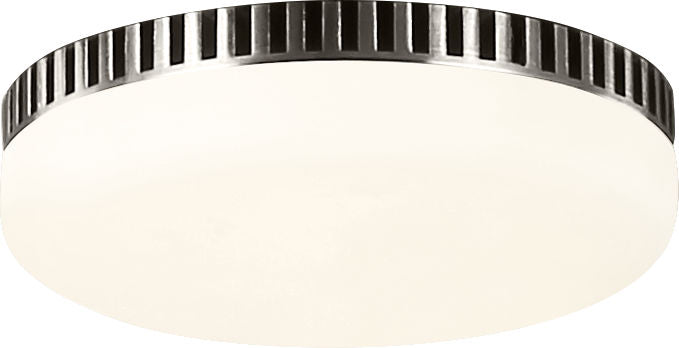 Generation Lighting MC260BS Arcade brushed steel ceiling fan light kit with frosted white glass