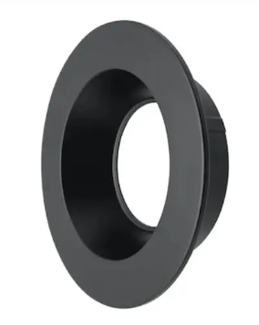 EnvisionLED MDJBX-3-TRIM-BLK-R 3-inch Regressed Downlight, Round Trim, Black