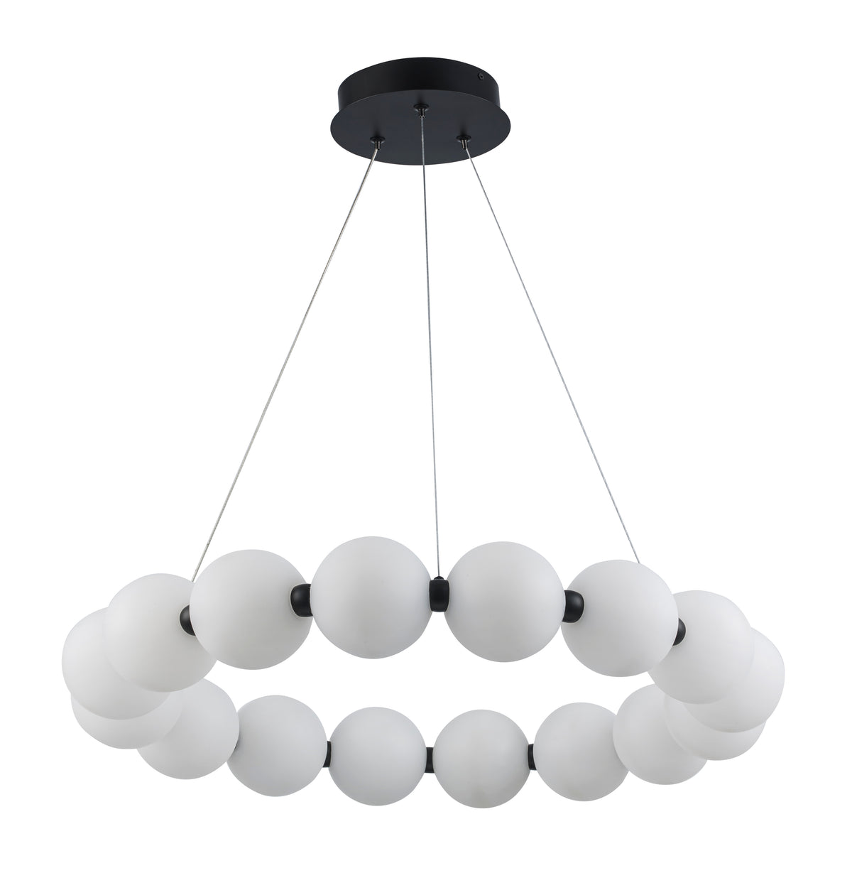 Trans Globe Lighting MDN-1591 BK Orb II black LED pendant ceiling light