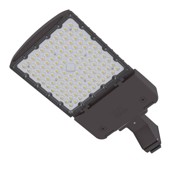 ESL Vision ESL-AL-200320W-13050-GRFUDM-T3 VERSA Series LED Area Light, Wattage Selectable (200-320W Max), Color Temperature 3000/4000/5000K, Built In Receptacle & Shorting Cap, Voltage 120–277 VAC, Fixed Universal Direct Mount, T3 Lens, Grey Finish