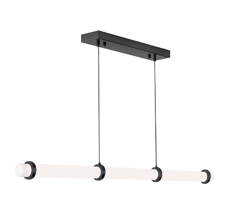 AFX Lighting MIAP0348LAJUDBK Miami 48 Inch LED Linear Pendant Light, 120-277V, Watt 45W, Selectable 5CCT, Black Finish