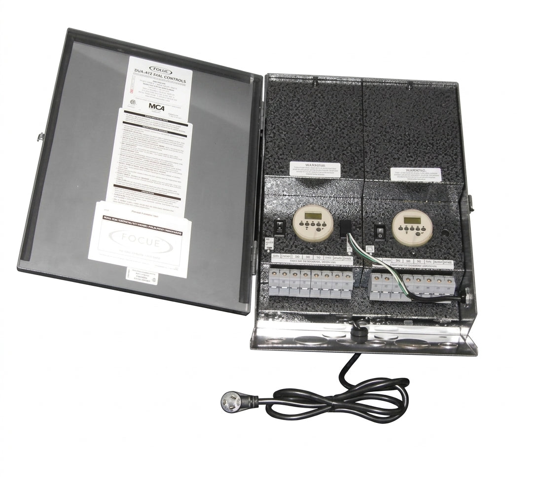 Focus Industries MLT4121200PCDT Landscape Lighting Transformer - Circuit Configuration: 4 × 300W - Total Power: 1200W- Finish: Brushed Stainless Steel
