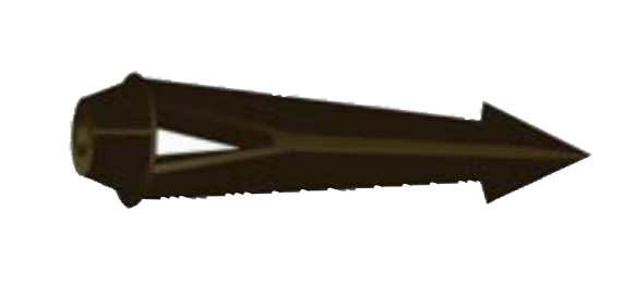 Core Lighting MP-200 Composite Mounting Spike 1/2" Female Thread, Height 8 3/4", Diameter 2"