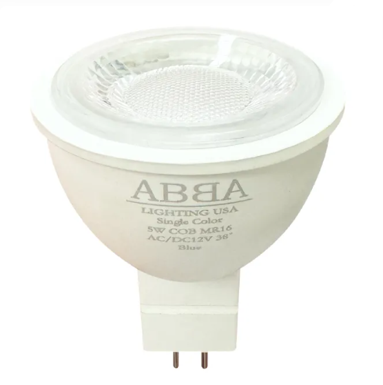 ABBA Lighting USA MR16-Blue LED Color Bulb, Wattage 5W