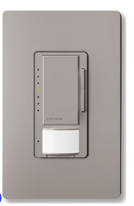 Lutron MRF2S-8SD010-GR Vive Maestro Wireless10V Occupancy/Vacancy Sensor Dimmer, 8A Switching, 50mA Sink, 120/277V, Gray Finish