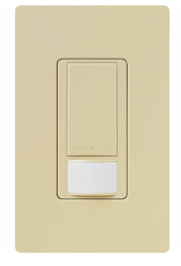 Lutron MRF2S-8SS-IV Maestro Occupancy/Vacancy In-Wall Sensor Switch, 8A Light/4.4A Fan Switching, 120/277V, Ivory Finish
