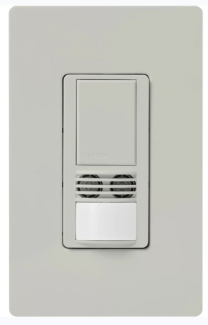 Lutron MS-A102-V-PD Maestro Dual Technology Ultrasonic and Passive Infrared Vacancy Sensor Switch for Single Circuit, Palladium Finish