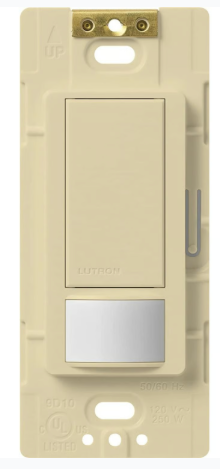 Lutron MS-VPS6M2-DV-LA Maestro Switch with Vacancy Sensor Dual Voltage 120V-277V / 6A Multi Location, Light Almond Finish