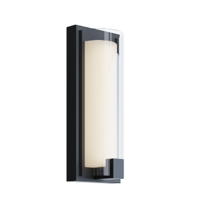 AFX Lighting MSAS0512LAJUDBK Mesa 12 Inch LED Wall Sconce Light, 120-277V, Watt 20W, Selectable 5CCT, Black Finish