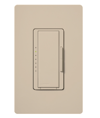 Lutron MSCLV-1000M-TP Maestro Satin Digital Fade Dimmer, Single Pole/Multi-Location, 1000VA (800W) Magnetic Low Voltage, Taupe Finish