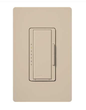Lutron MSCLV-600M-TP Maestro Satin Digital Fade Dimmer, Single Pole/Multi-Location, 600VA (450W) Magnetic Low Voltage, Taupe Finish