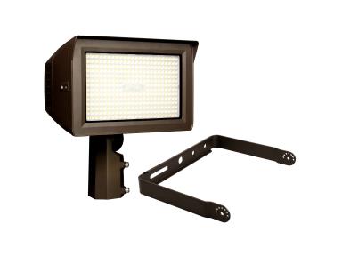 MaxLite MSF150UA-WCSB2PCTA LED Slim Outdoor Flood Light ,Watt 100/130/150W, 0-10V Dimming, Adjustable Beam ,120-277V, CCT 3000K/4000K/5000K, Knuckle Slipfitter & Yoke, Photocell - TAA