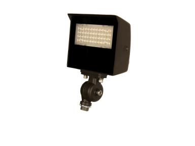 MaxLite MSF20UA-WCSBKTYPC LED Slim Outdoor Flood Light ,Watt 10/15/20W, Adjustable Beam ,120-277V, CCT 3000K/4000K/5000K, Knuckle 1/2" Threaded Nipple Yoke Mount, Photocell