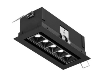 Dals Lighting MSL5G-CC-V-BK 7 Inch Multi-Spot Directional Recessed downlight, Watt 14W, Lumens 800lm, 5CCT 2700K / 3000K / 3500K / 4000K / 5000K Black Finish