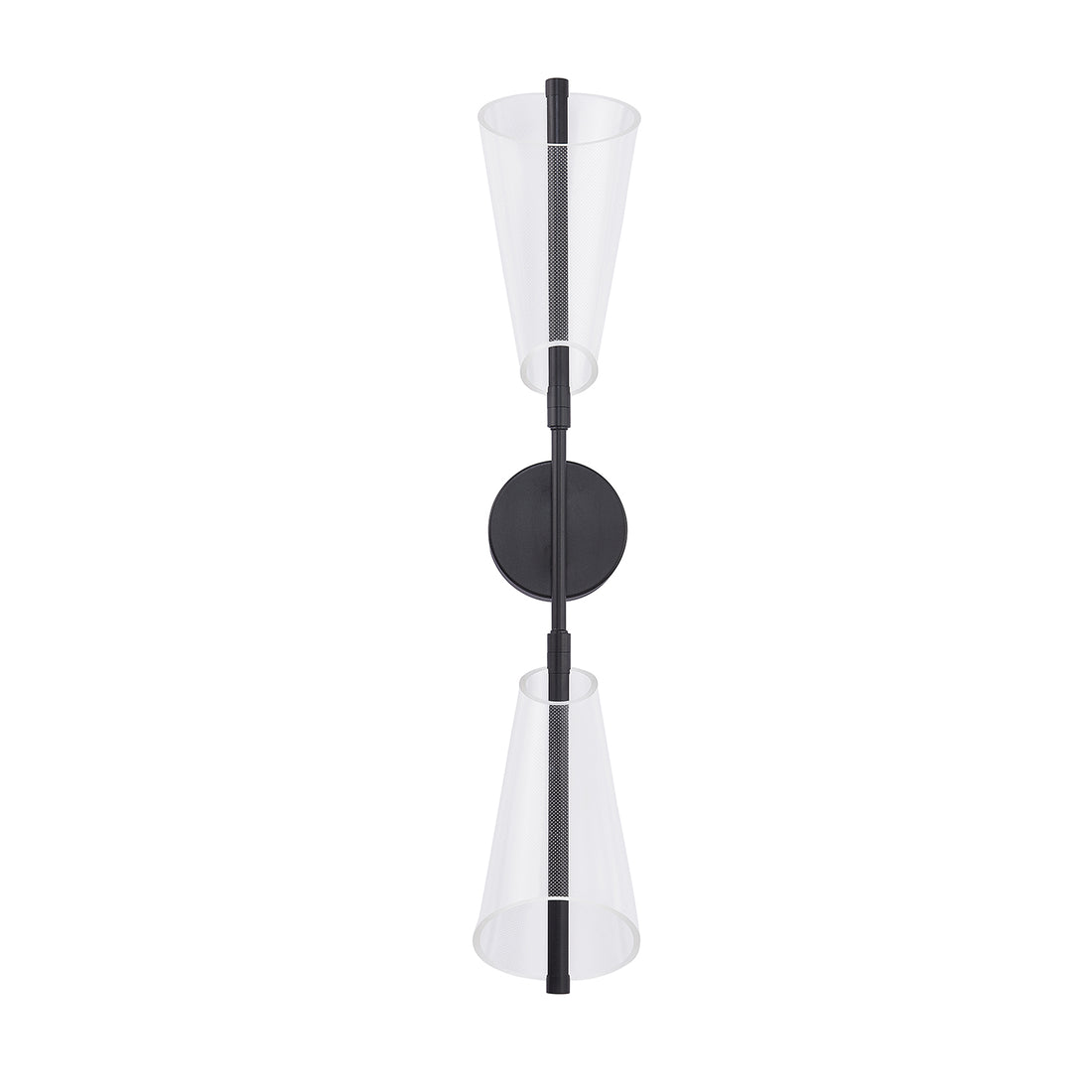 Kuzco Lighting WS62629-BK/LG-UNV Mulberry 29-in Wall Sconce - CCT: 3000K - Finish: Black/Light Guide