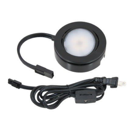 American Lighting MVP-1-30-BK MVP LED Puck Light - Color Temperature 3000K - Lumens 235 lm - Wattage 4W - Voltage 120V - Black Finish
