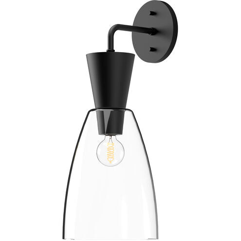 Alora Mood WV534007MBCL Arlo 1 Light 7 inch Matte Black Bath Vanity Light Wall Light