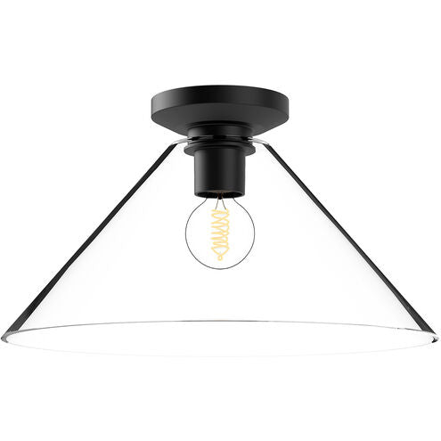 Alora Mood FM570314MBCL Salem 1 Light 14.13 inch Matte Black Flush Mount Ceiling Light