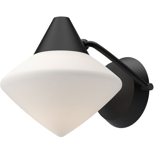 Alora Mood WV537508MBOP Nora 1 Light 8 inch Matte Black Bath Vanity Light Wall Light