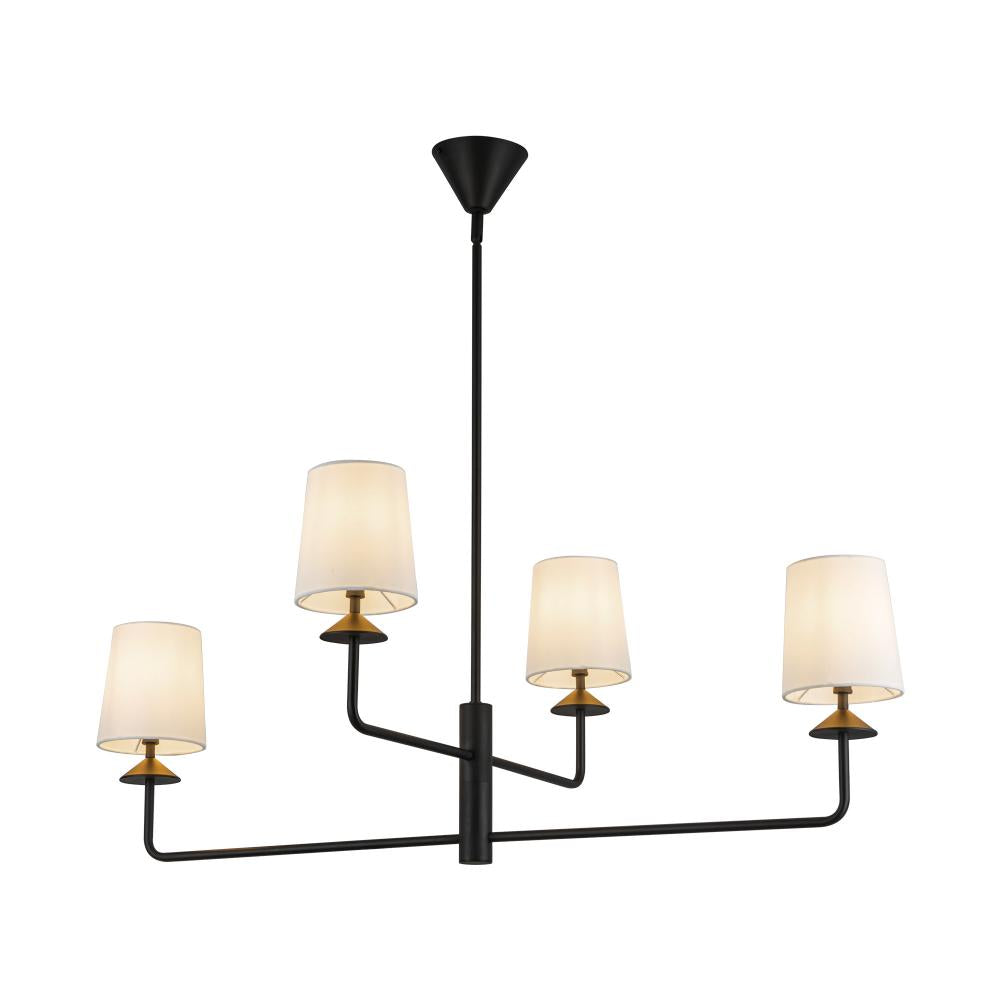 Alora Mood WV497106MBWL Bridgette 1 Light 6.13 inch Matte Black and White Linen Bath Vanity Wall Light