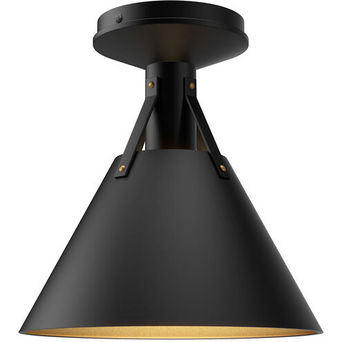 Alora Mood FM584811MB Archer 1 Light 9.5 inch Matte Black Flush Mount Ceiling Light
