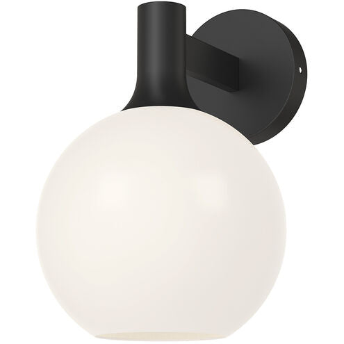 Alora Mood WV506108MBOP Castilla 1 Light 7.88 inch Matte Black Bath Vanity Light Wall Light in Opal Glass