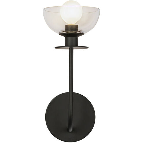 Alora Mood WV515205MBCL Sylvia 1 Light 5 inch Matte Black Bath Vanity Light Wall Light