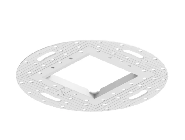NORA Lighting NAP-TLMR-3S Square Trimless Mud Plate for 3" Apollo Square Flangeless