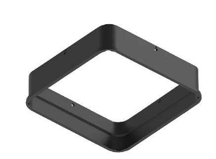 NORA Lighting NAPC-3S05 0.5" to 0.875" Square Ceiling Extension Collar for 3" Apollo Square Housings, Black Finish