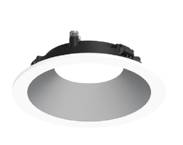 NORA Lighting NAPF-3RDNHZMPW/CL 3" Apollo Round Flanged Downlight Trim with Clear Lens Haze Reflector/Matte Powder White Flange Finish
