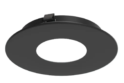 NORA Lighting NAPF-3RPHB/CL 3" Apollo Round Flanged Pinhole Trim with Clear Lens, Black Finish