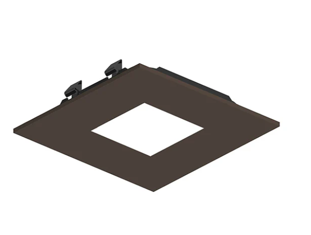 NORA Lighting NAPF-3SPHBZ/CL 3" Apollo Square Flanged Pinhole Trim with Clear Lens Bronze Finish