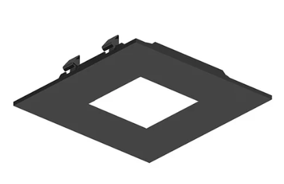 NORA Lighting NAPF-3SPHB/CL 3" Apollo Square Flanged Pinhole Trim with Clear Lens, Black Finish