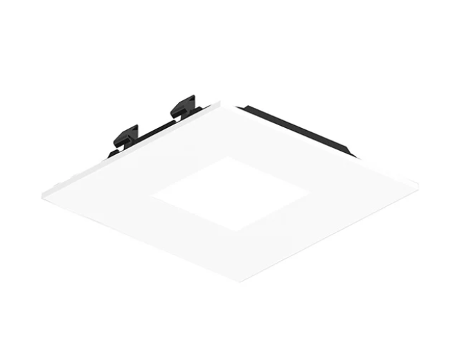 NORA Lighting NAPF-3SPHMPW/CL 3" Apollo Square Flanged Pinhole Trim with Clear Lens Matte Powder White Finish