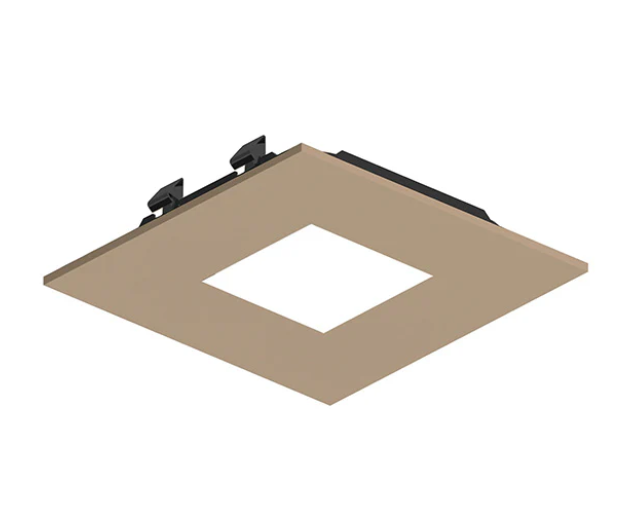 NORA Lighting NAPF-3SPHWD/CL 3" Apollo Square Flanged Pinhole Trim with Clear Lens Wheat Diffused Finish