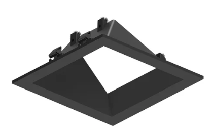 NORA Lighting NAPF-3SWWB 3" Apollo Square Flanged Wall Wash Trim, Black