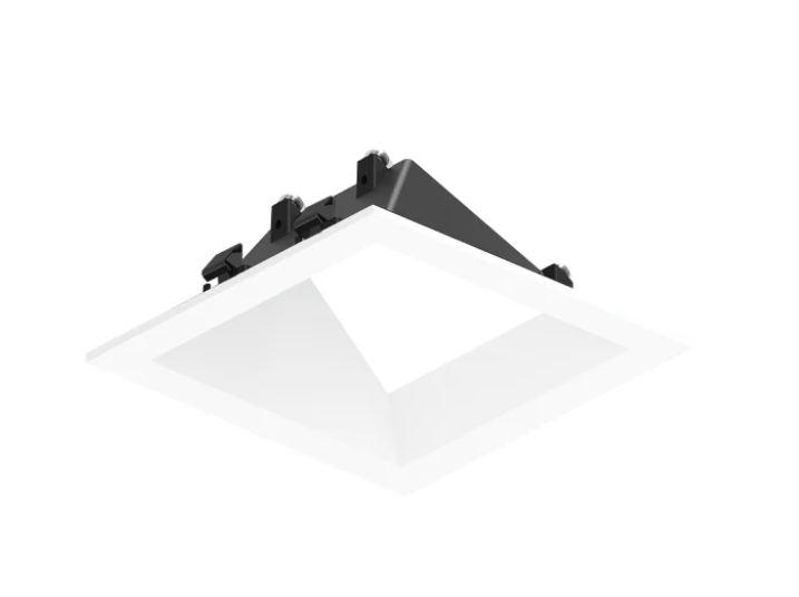 NORA Lighting NAPF-3SWWMPW/CL 3" Apollo Square Flanged Wall Wash Trim with Clear Lens Matte Powder White Finish