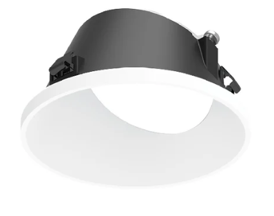 NORA Lighting NAPT-3RWWMPW/CL 3" Apollo Round Trimless Wall Wash Trim with Clear Lens, Matte Powder White Finish