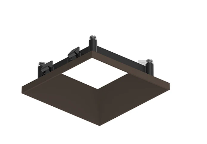 NORA Lighting NAPT-3SDNBZ/CL 3" Apollo Square Flangeless Downlight Trim with Clear Lens Bronze Finish