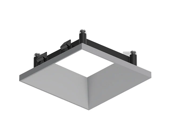 NORA Lighting NAPT-3SDNHZ/CL 3" Apollo Square Flangeless Downlight Trim with Clear Lens Haze Finish