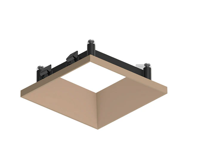 NORA Lighting NAPT-3SDNWD/CL 3" Apollo Square Flangeless Downlight Trim with Clear Lens Wheat Diffused Finish