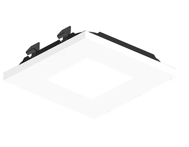 NORA Lighting NAPT-3SPHMPW/CL 3" Apollo Square Flangeless Pinhole Trim with Clear Lens, Matte Powder White Finish