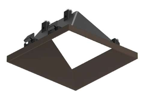 NORA Lighting NAPT-3SWWBZ/CL 3" Apollo Square Trimless Wall Wash Trim with Clear Lens, Bronze Finish